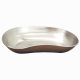 Emesis Kidney Dish Tray, Shallow, 305 Length x 137 Width x 48 Depth (mm), Gauge 26/0.5mm, 18/8 Stainless Steel, Each