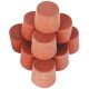Solid Rubber Stopper, 15mm Base x 20mm Top x 24mm Height, 10 per Pack