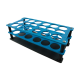Aptaca Test Tube Rack Stand, Recyclable PP, 30D mm, 18 Holes, 235x110x75 mm, Autoclavable, Stackable, Alphanumeric Embrossed Grid, Ea