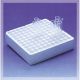 Test Tube Tray 220x220x50mm for up to 12mm Diameter Test Tubes 100 Positions, Styro-Foam