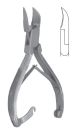 Nail Nippers, Double Leaf Spring with lock - curved 16cm