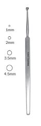 Meyhoefer  - 1mm diameter Eye Curette 13.5cm