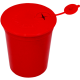 Aptaca Needles Sharps Waste Collector, 1.5L Capacity, with Air-Tight Lid, Red, Each