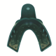 Ainsworth Dental Impression Trays, Lower, Medium, Green, Disposable, Recyclable Plastic, 12 per Pack
