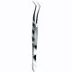 Livingstone Adler Meriam Dental Tweezers Forceps, 16cm, Angled with Pin and Serrated, Stainless Steel, Each