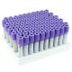 Livingstone Blood Collection  Plastic Tube with K3 EDTA, Purple Lavender Cap, 4ml, 13x75mm, 100 per Pack