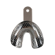 Asa Dental Impression Trays, Perforated, No. 69, 71 x 58mm, Lower Edentulous Edentate, Rolled Lip, Small, Stainless Steel, Each
