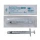 Livingstone Syringe, 1ml, Luer Lock Tip, White Plunger, Clear Polypropylene Barrel, Latex Free, Hypoallergenic, Sterile, 100 per Box
