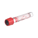 Livingstone Vacuette Tube 4ml, CAT Serum Clot Activator, 13 x 75mm Red Cap Black Ring, Premium, 50/Pack