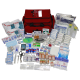 Livingstone High Risk First Aid Kit, Complete Set In Red Multi Compartment Heavy Duty Carry Bag with Reflective Band