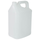 Jerry Can, 5 Litres with White Polyethylene Cap, High Density Polyethylene, Natural White, Each