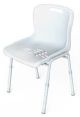 Shower Chair, Plastic Seat, No Arms, White