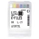 Livingstone K-Files, 21mm, No. 08, Stainless Steel, Colour-Coded, 6 per Pack