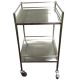 Livingstone Stainless Steel Trolley, 490L x 490W x 900H mm, No Drawer, Each