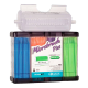 Microbrush Plus Dispenser Kit, Regular, Purple/Peach/Blue/Green, 400 per Kit