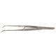 Livingstone Reicodent Dental College Locking Tweezer Forceps, 150mm, Angled with Pin and Lock, Serrated, Stainless Steel, Germany, Each
