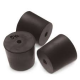 Rubber Stopper, One Hole, 20mm Base x 26mm Top x 27mm Height, 10 per Pack