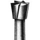 SSW 33 1/2 Tungsten Carbide Burs, Inverted Cone, ISO 010001 #6, Right Angle, Plain Cut, Made in UK, Each