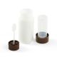Specimen Sample Container, Urine Jar, 70ml, with Brown Screw Cap and Spoon, Recyclable Polystyrene, Techno Plas, Each