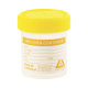Specimen Sample Container, Urine Jar, 60-70ml, Sterile, with Yellow Cap, Labelled, Recyclable Polypropylene, 500 per Carton