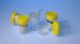 Specimen Sample Container, Urine Jar, 60-70ml, Gamma Sterile, with Yellow Cap, Unlabelled, Recyclable Polypropylene, 500 per Box