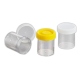 Specimen Sample Container, Urine Jar, 70ml, with Yellow Screw Cap and Temperature Indicator Strip, Recyclable Polypropylene, 500/Carton