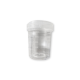 Specimen Sample Container, Urine Jar, 120ml, 20ml Increments, 61x73mm, Natural Screw Cap, Unlabelled, Recyclable Polystyrene, 264/Ctn