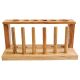 Livingstone Test Tube Rack Stand, Biodegradable Wood, 6 Holes with Pegs, 24mm 2 Outer Holes and 19mm 4 Inner Holes Test Tube Diameter