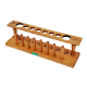 Livingstone Test Tube Rack Stand, Biodegradable Wood, 6 x 22mm and 2 x 32mm Test Tube Diameter, 8 Holes with 8 Pegs, Each