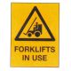 Livingstone Printed Sign 'Forklift In Use', 225 x 300 mm, Metal, Each