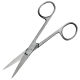 Livingstone Nurses Surgical Scissors, 13cm, 29 Grams, Sharp/Sharp, Straight, Stainless Steel, Each